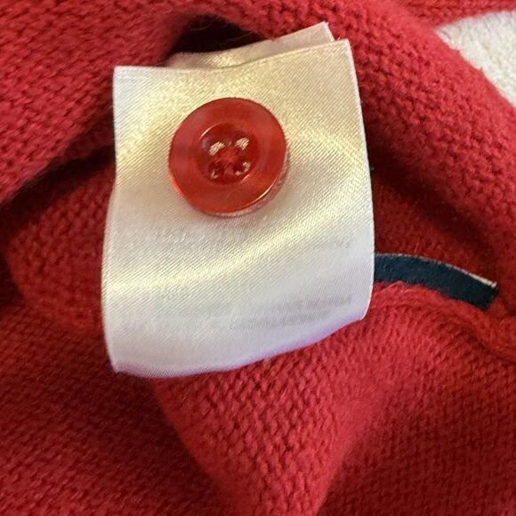 Polarn O. Pyret Baby Girl Red Holiday Cardigan Wool Size 1-1.5 yrs 12-18 months - Picture 13 of 14